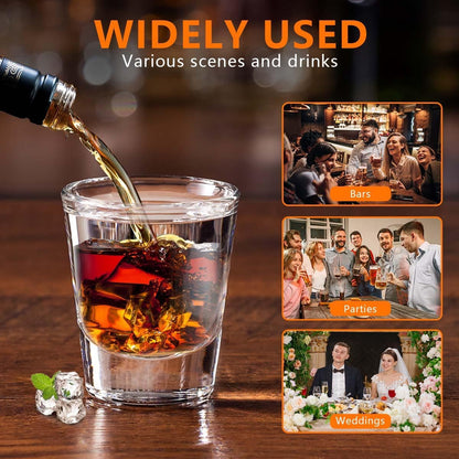 12 Pack Shot Glasses, 1.5 Oz Clear Shot Glass Cups Set with Heavy Base for Bar Restaurants Home4