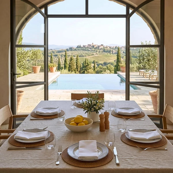 100% Pure Linen Dinner Napkins White, Fete 20 X 20 In, Set of 65