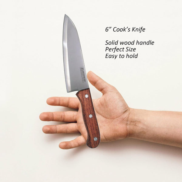 Chef Knife 6 Inch - MATTSTONE HILL Cook'S Knife, Kitchen Knife, High Carbon Stainless Steel, Wood Handle4