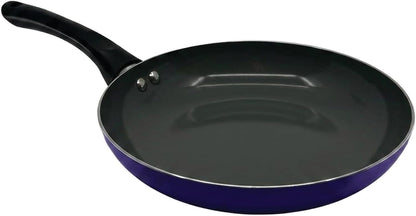 20-Piece Ceramic Metallic Cookware Set, Nonstick - Amethyst | 20-Piece Cookware Set with Ceramic Nonstick Interiors, Glass Lids, Utensils, Strainer, Pads, and Griddle Pan.8