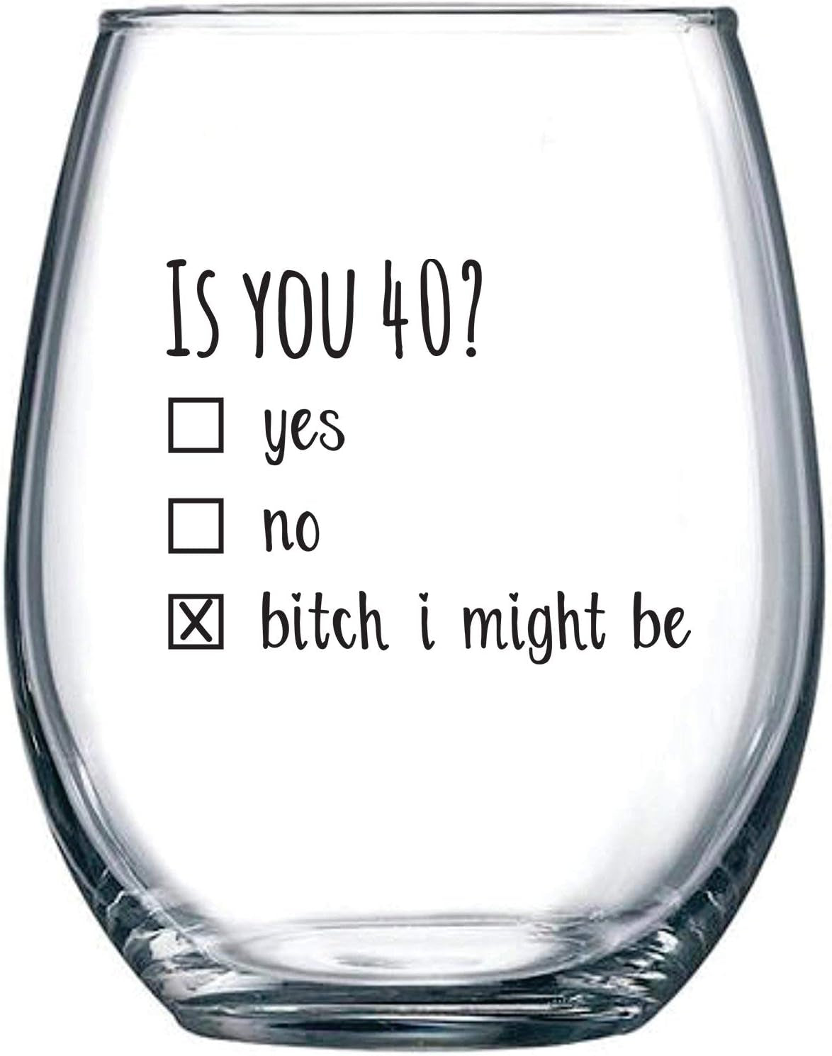 40th-birthday-gifts-for-women-and-men-wine-glass-funny-is-you-40-gift-idea-for-mom-dad-husband-wife-40-year-old-party-supplies-decorations-for-him-her-15oz
