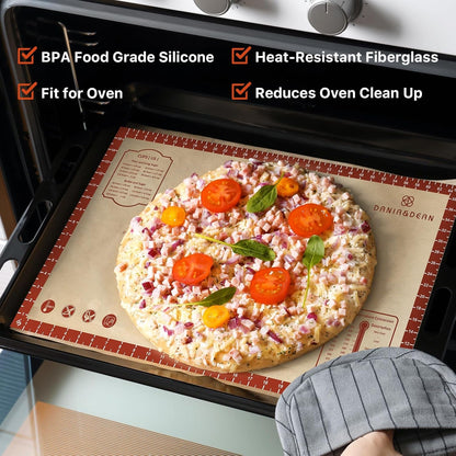 26"X16" Extra Thick Silicone Baking Mat for Pastry and Bread | Non-Slip & Non-Stick Mat with Measurements, for Pizza, Pie Crust, Dough Rolling, Pasta & Sourdough, Reusable Counter Sheet3