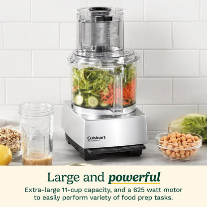 Food Processor, Dishwasher Safe 11-Cup Food Processor with Slicing & Shredding Discs,  Pro Custom 11 Stainless Steel Electric Chopper & Kitchen Food Processor, Chrome, DLC-8SBCYP1 | Dishwasher-Safe, Electric Food Processor, Slicing/Shredding Discs & 625W Motor Easily Chop, Slice, Puree & Mix, DLC-8SBCYP14
