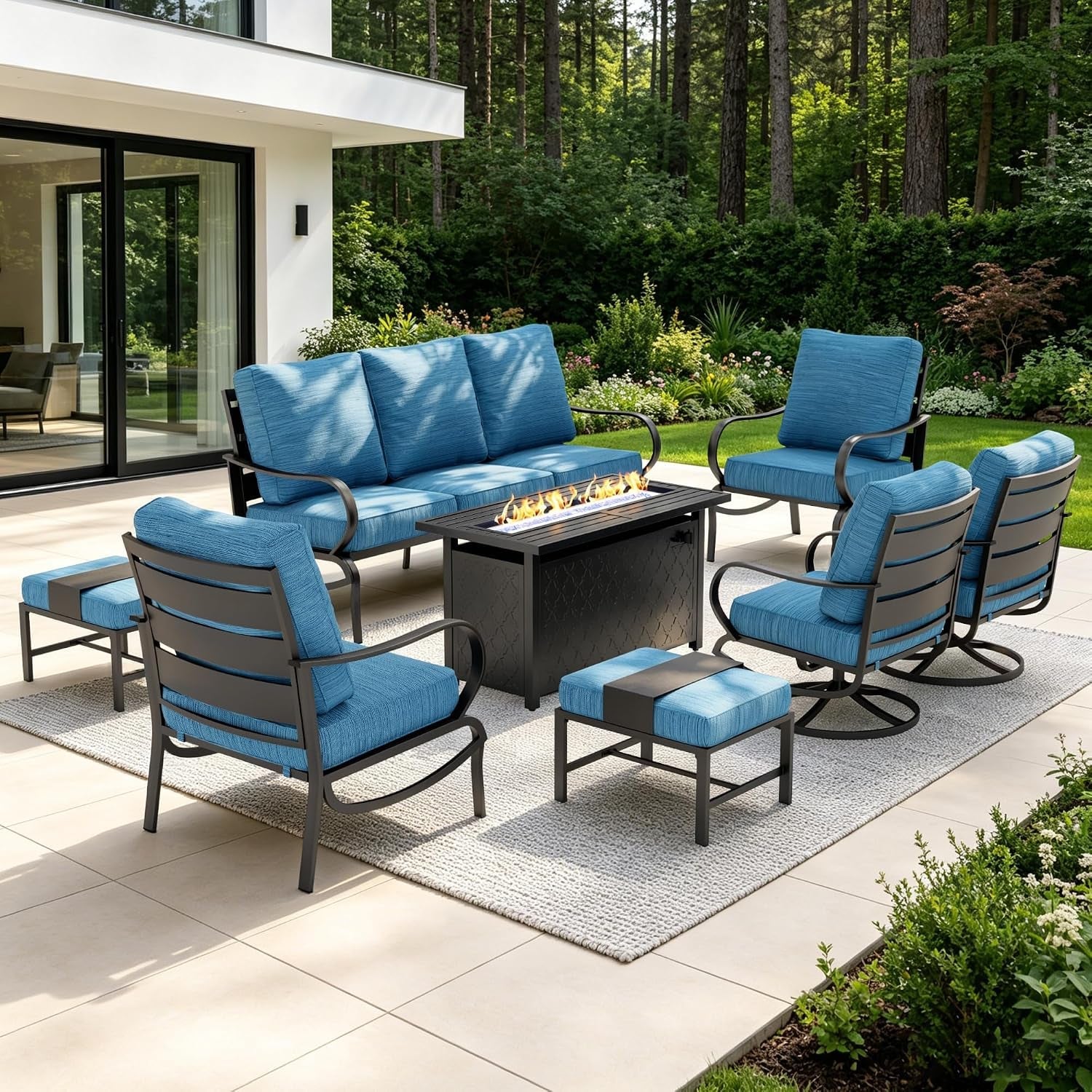 patio-furniture-set-with-fire-pit-table-peacock-blue