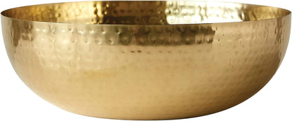 Creative Co-Op round Hammered Metal Serving and Mixing Bowl, Gold Finish7
