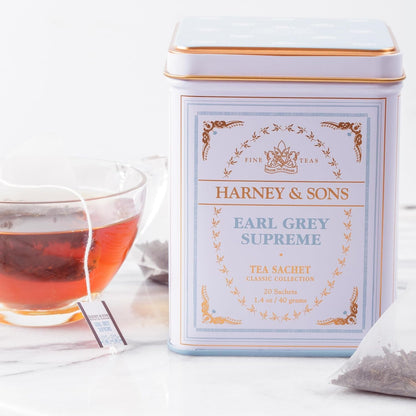 Earl Grey Supreme, Black Tea, 20 Sachets | Black Tea with Bergamot Oil and Silver Tips. Contains Caffeine.6
