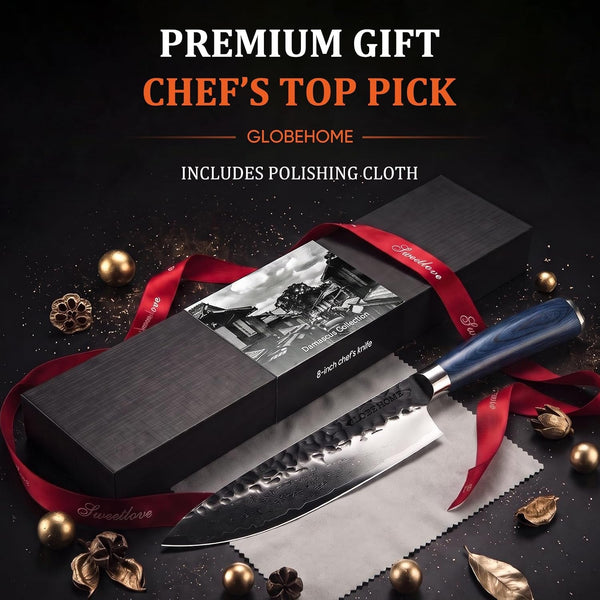 8" Japanese Damascus Chef Knife – VG10 Steel, 67 Layers8