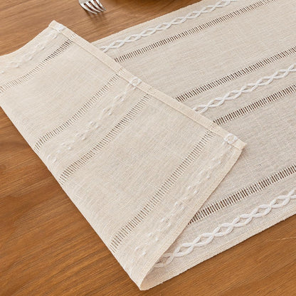 Rustic Linen Table Runner, Ivory Table Runners 36 Inches Long3