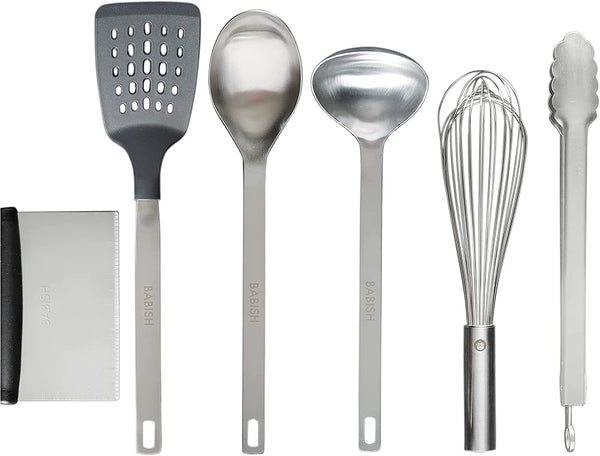 11 Piece Essential Teak Wood, Silicone, and Stainless Steel Tool Set5