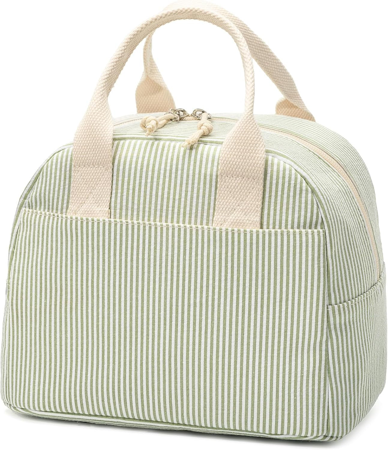 lunch-box-for-women-insulated-lunch-bag-green-stripe-tote