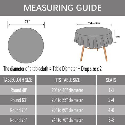 Heavy Weight Cotton Linen Tablecloth, Plaid Tassel round Table Cover for Kitchen Dining Room Tabletop Decorations, round - 78", Beige5