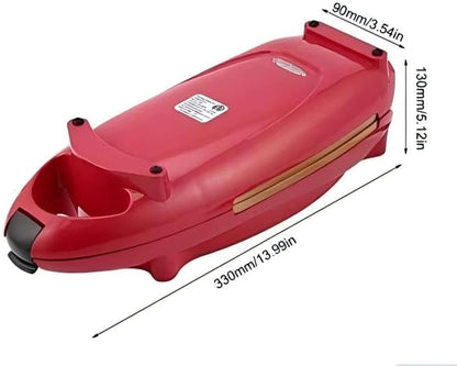 Red Copper 5 Minute Chef Electric Frying Pan Smokeless Nonstick Pan Steak7