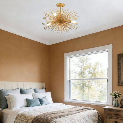 20In 4-Light Gold Sputnik Chandelier Ceiling Light Fixture7