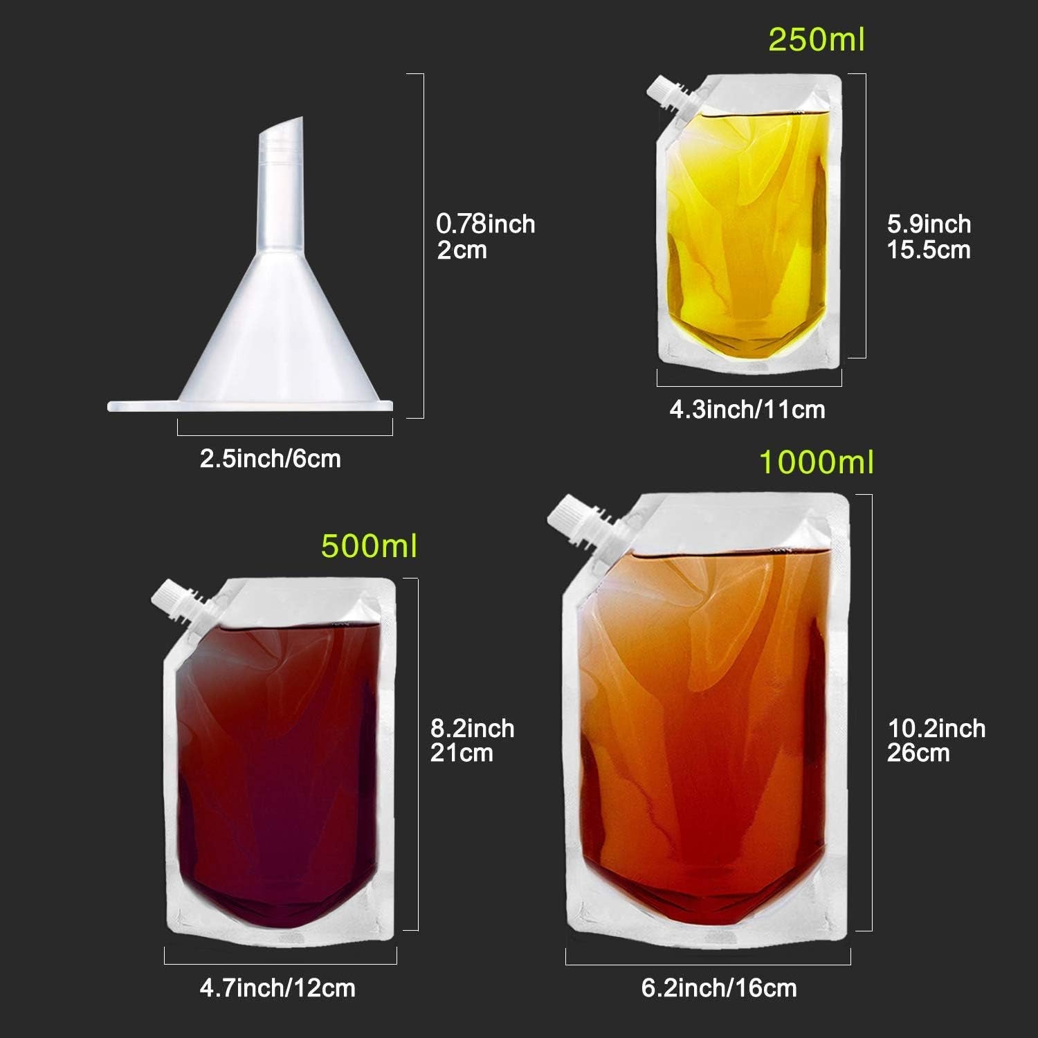 cruise-liquor-flask-kit-for-travel-concealable-and-reusable-rum-runner-alcohol-juice-travel-plastic-flasks-liquor-bags-for-sneak-drink-4-x-32-oz-3-x-16-oz-3-x-8-oz-1-funnel