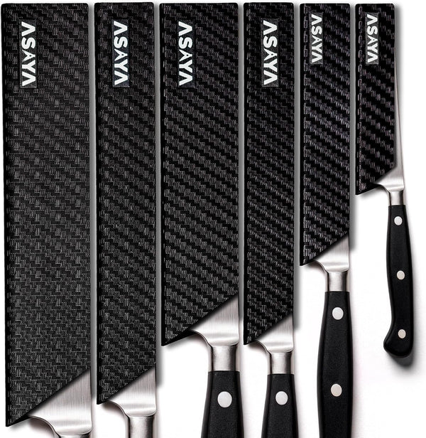 Professional Chef Knife Edge Guards – 6 Piece Knives Universal Covers - Extra Strength ABS Plastic and Food Safe Kitchen Knife Sheath Covers – Knives Not Included1