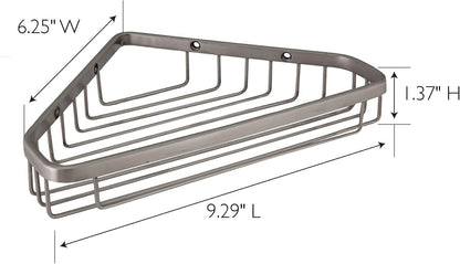 Millbridge Corner Shower Basket, 9", Stainless Steel3