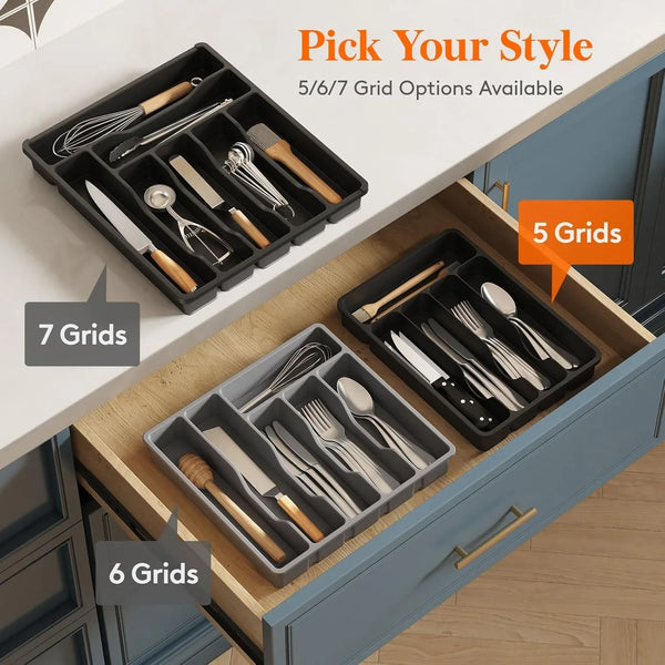 Silverware Drawer Organizer Tray, Cutlery Storage for Kitchen7