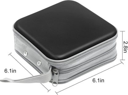 CD/DVD Cases 40 Capacity Disc Storage Binder for Car(Black) | Holders Wallet Hard Plastic CD/DVD Case for Car Home Office Travel6