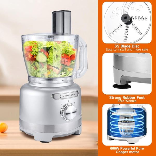 16 Cup Food Processor Large, 9-In-1 for Home Kneader, French Fries | Multifunctions for Cheese Grating, Salad Veggie Chopper/ Slice/Julienne, Shred Large Family Week Meal Prep, Dishwasher Safe6