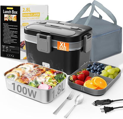 Electric Lunch Box for Adults, 2.8L Double Layer Heated Lunchbox1