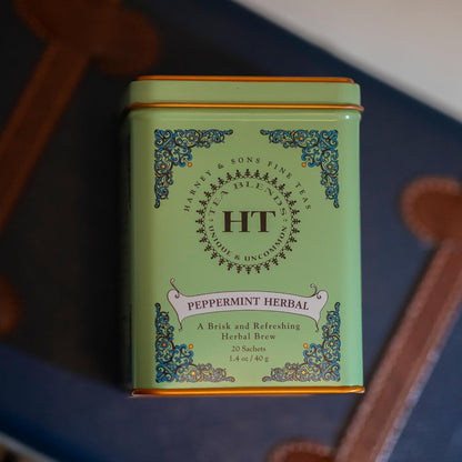 HT Peppermint Herbal Tea, 20 Sachets in Tin | Pure Peppermint Herbal Tea with a Cool, Refreshing Flavor and Aroma. Naturally Caffeine Free.5