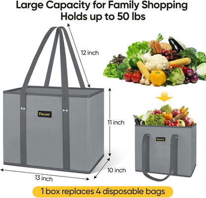 3PK Reusable Grocery Bags, Heavy Duty Shopping Tote Bag3