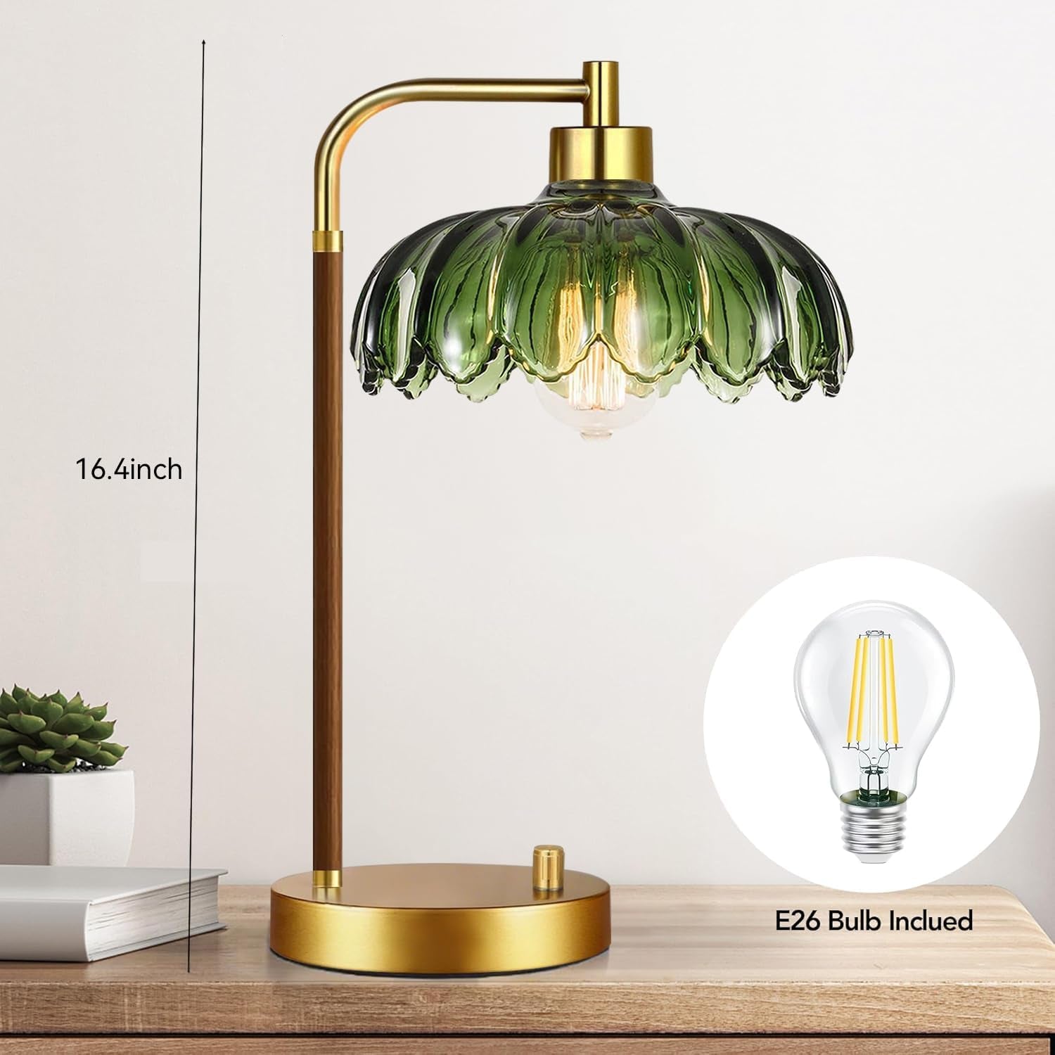 vintage-table-lamp-for-bedroom-living-room-small-bedside-lamps-dimmable-bedroom-lamp-with-glass-green-flower-lampshade-mid-century-modern-mini-nightstand-lamp-gold-boho-side-table-lamp