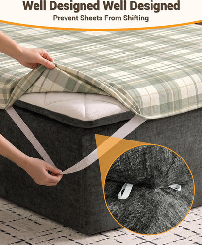Full Size Boneless Bed Frame with Mattress,Assembly Free Cloud Bed,Gray6