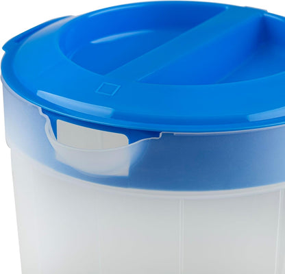 2-Pack 1-Gallon Water Pitchers with Lids, Bpa-Free Plastic | Durable Bpa-Free Plastic Pitchers with Twist-Top Lids, Stackable, Dishwasher & Freezer Safe for Water, Juice & Iced Tea.3