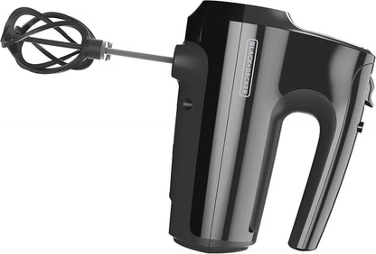 BLACK+DECKER Hand Held Mixer MX610B, 5-Speed | 350W Hand Mixer with Turbo Boost, Beaters, Whisk, Dough Hooks and Snap-On Storage Case.2