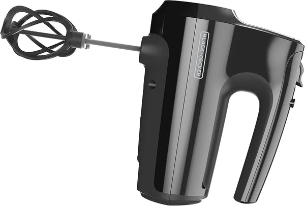 BLACK+DECKER Hand Held Mixer MX610B, 5-Speed | 350W Hand Mixer with Turbo Boost, Beaters, Whisk, Dough Hooks and Snap-On Storage Case.2