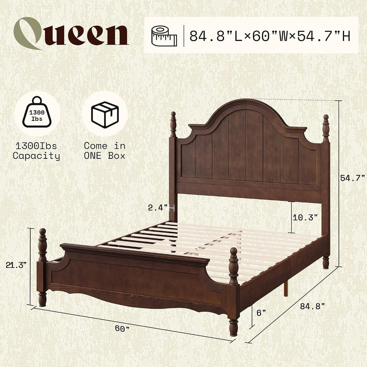 queen-solid-wood-poster-bed-with-arched-headboard-dark-walnut