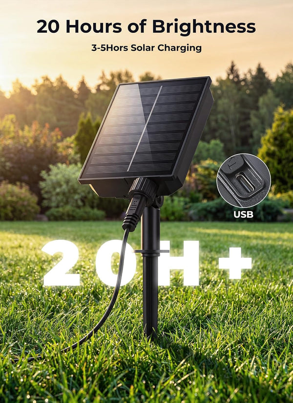 Solar Lights Outdoor,4Pack 32LED Solar Garden Lights Warm White8