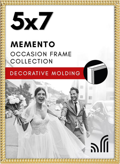 5X7 Rope Picture Frame - Metal - Gold1