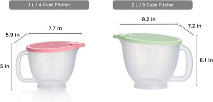 Classic Mix-N-Store Pastel Pitcher Set (2 Pitchers, 2 Lids)3