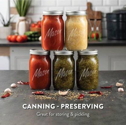 Wide Mouth Mason Jars 32 Oz, Mason Jars with Lids, 2-Pack | 32 Oz Mason Jars, Glass Quart Mason Jars Wide Mouth with Lids, Canning Jars, Pickling Jars, Food Storage, Meal Prep2