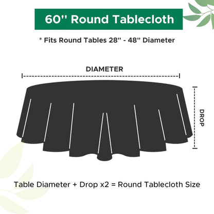round Tablecloth 60 Inch-Sage Outdoor Fabric Table Cover-Small Circle Folding Table Cloths Linen Water Resistant Washable for Kitchen Dining Picnic Patio Outdoor Party Restaurant Tables5