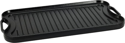 Pre-Seasoned Cast Iron Reversible Rectangular Grill/Griddle with Even Heat Distribution, Black, 20 X 10.63 X 0.98 Inch1