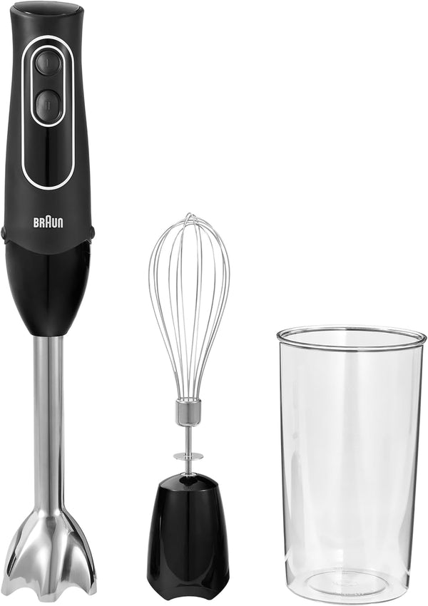 Braun Multiquick 5 Hand Blender, W/Beaker and Whisk, 350W, Dual Speed | #1 Hand Blender Brand, Beaker, Stainless Steel Blades, Slip Proof, Ergonomic Handle, Blend, Chop, Whisk, Mash, Crush, Puree1