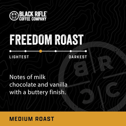 Black Rifle Coffee Medium Roast K Cup Coffee Freedom Blend 12 Count | Veteran Founded, 100% Arabica, Chocolate & Vanilla, Fits All Keurig Models, Coffee Pods, Keurig3