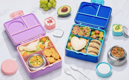 60Oz Leakproof Bento Lunch Box for Kids with 8.5Oz Thermo Food Jar6