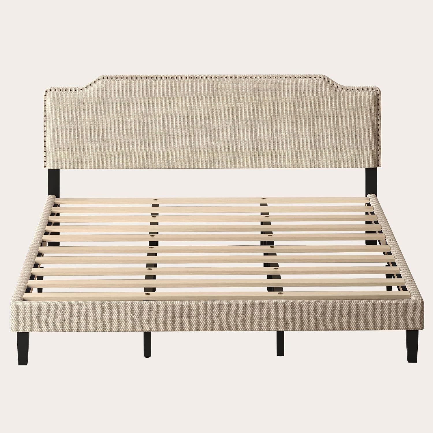 king-size-bed-frame-with-upholstered-headboard-wood-platform-bed-with-soft-linen-adjustable-headboard-elegant-studded-design-wooden-slats-no-box-spring-needed-king-bed-frame-beige