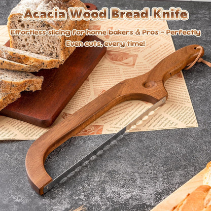 Sourdough Bread Knife for Homemade Bread Cutter, Bread Slicer for Homemade | 14.5" Bow Bread Knives, Ergonomic Grip, Easy to Cuts into Uniform Thin Slices for Cutting Sourdough Bread, Bagel,Baguette Etc2