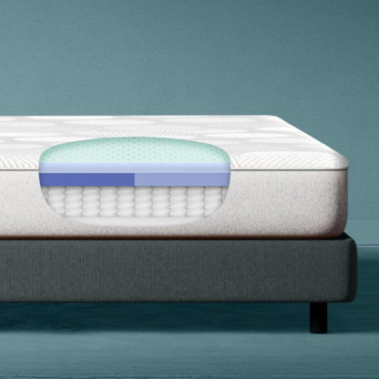 Casper Sleep Snow Mattress, Queen Medium Firm Memory Foam Mattress W/ Heatdelete Cooling Bands - 100-Night Trial - Certipur-Us Mattress, Light Grey4