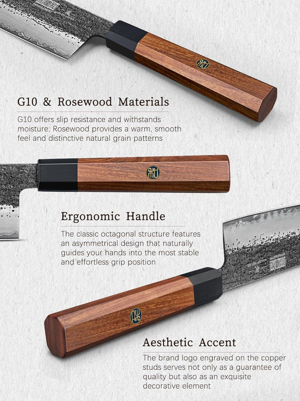 7 Inch Nakiri Knife, Ultra Sharp Meat Vegetable Cleaver Knife4