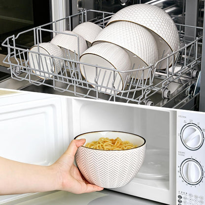 Ceramic Mixing Bowls Set of 4 for Baking Sourdough White7