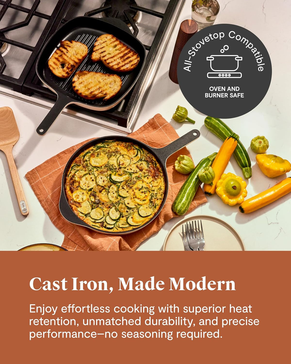 caraway-10-5-cast-iron-skillet-and-grill-pan-duo-enameled-cookware-set-with-non-toxic-3-layer-enamel-coating-no-seasoning-required-compatible-with-all-stovetops-cream