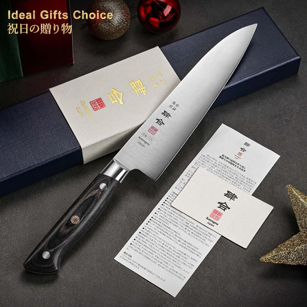 8.27 Inch Japanese Chef Knife Kitchen Knife, Japan AUS-8 Alloy Steel Gyuto Knife with Full-Tang Pakkawood Handle, Chef'S Knives with Premium Gift Box (Classic Series)4