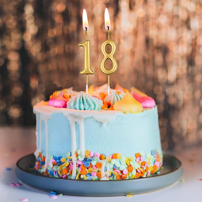 21St & 12Th Birthday Candles, Champagne Gold Number 21 12 Candle for Cake, Happy Birthday Cake Topper Decoration for Birthday Anniversary Celebration Party Supplies4