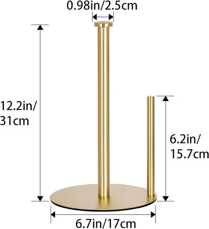 Gold Countertop Paper Towel Holder, Stainless Steel, Modern Kitchen and Bathroom Organization7